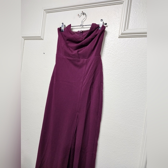 Lulus Sensational Beauty Plum Purple Strapless Maxi Dress S Wedding Party Formal - Picture 7 of 9